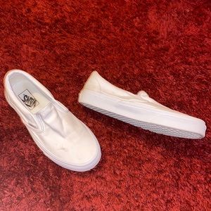 VANS White Slip On